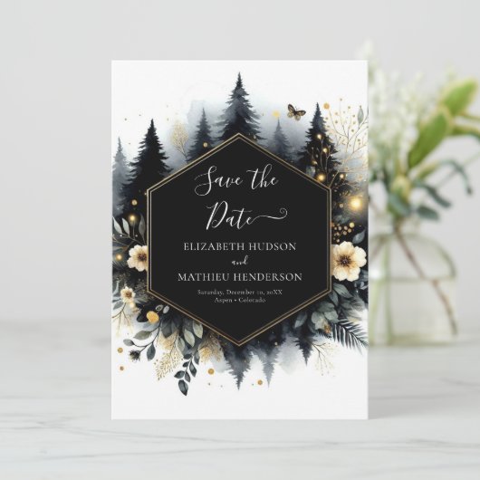 ウォータークラシックカラーのエンチャント結婚フォレスト セーブザデート (スタンド正面)