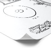 ウォータークローゼット1909特許芸術ホワイト紙 ポスター (角)