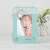 ウォーターグリーンレース生誕通知カード (スタンド正面)