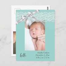 ウォーターグリーンレース生誕通知カード