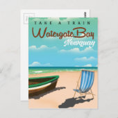 ウォーターゲートベイ、ニューキーヴィンテージスタイル旅行ポスター ポストカード (正面/裏面)