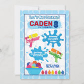 ウォーターゲーム誕生日招待状 招待状 (正面)