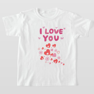 ウォーターコの中にいるロマンチックなカップルです。Tishart I love you Tシャツ
