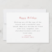 ウォーターコル雪だるまメリークリスマスホリデモダンィ カード (裏面)