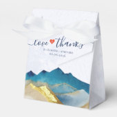 ウォーターコロゴールデン結婚マウンテンズ感謝のギフト フェイバーボックス (正面サイド)