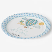 ウォーターコロホットエアバルーンキッド5thバースデーパーティー ペーパープレート (アングル)