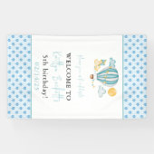 ウォーターコロホットエアバルーンキッド5thバースデーパーティー 横断幕 (横)