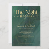 ウォーターコロ結婚グリーンのリハーサル 招待状 (正面)