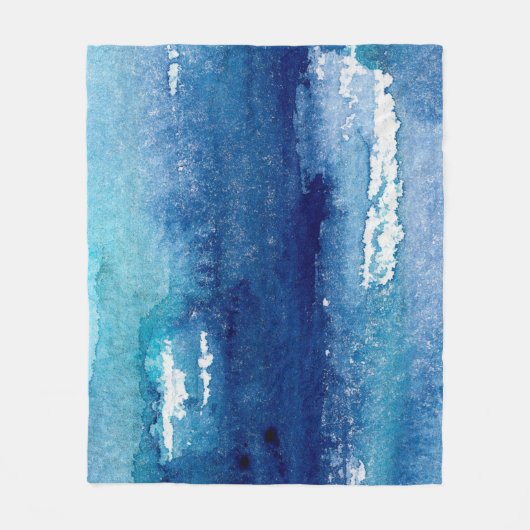 ウォーターコールを使ってみすぼらしい抽象芸術の背景に作られた手 フリースブランケット (正面)