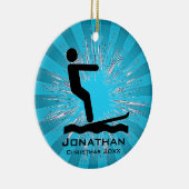 ウォータースキパーソナライズされたーオーナメント セラミックオーナメント (右)