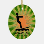 ウォータースキパーソナライズされたーオーナメント セラミックオーナメント (右)
