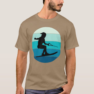 ウォータースキーのアウトドアウォータースポーツファミリーフレンド Tシャツ
