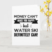 ウォータースキーは幸せなギフトをおもしろい作る カード (黄色い花)