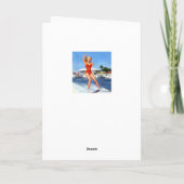 ウォータースキーをピン立て カード (裏面)