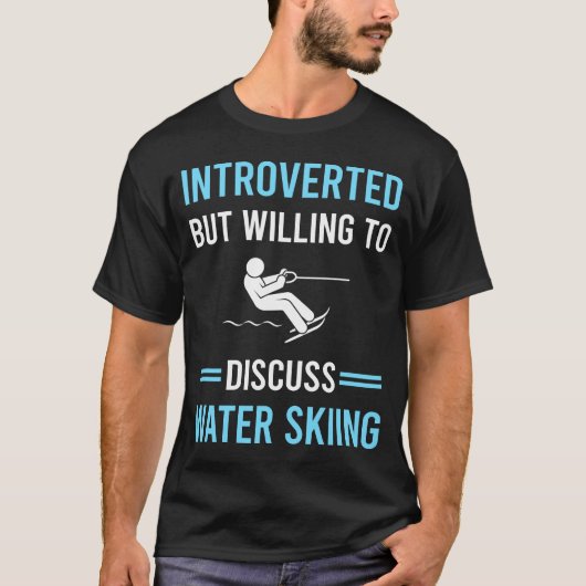ウォータースキースキーウォータースキーウォータースキエ Tシャツ (正面)
