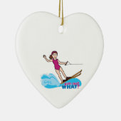 ウォータースキーヤーガール1 セラミックオーナメント (右)