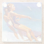 ウォータースキーヤーバイマックレランドバークレイ ガラスコースター (裏面)