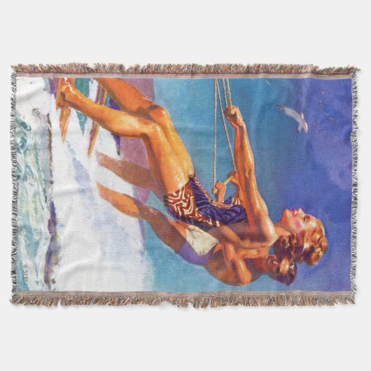 ウォータースキーヤーバイマックレランドバークレイ スローブランケット (正面)