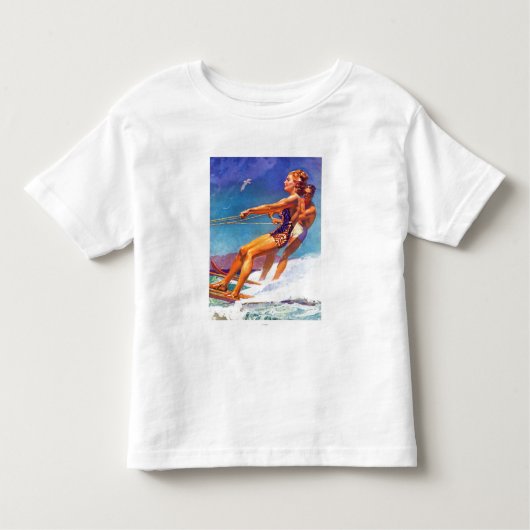 ウォータースキーヤーバイマックレランドバークレイ トドラーTシャツ (正面)