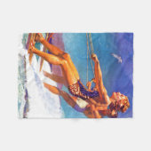 ウォータースキーヤーバイマックレランドバークレイ フリースブランケット (正面(横))