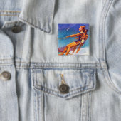 ウォータースキーヤーバイマックレランドバークレイ 缶バッジ (インサイチュ)