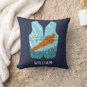 ウォータースキーライフジャケットグラフィックパーソナライズされた クッション (ブランケット)