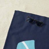 ウォータースキーライフジャケットグラフィックパーソナライズされた ビーチタオル (インサイチュ)