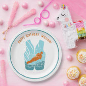 ウォータースキーライフジャケットグラフィックパーソナライズされた ペーパープレート (パーティー)