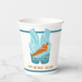 ウォータースキーライフジャケットグラフィックパーソナライズされた 紙コップ (正面)
