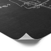 ウォータースキー特許第3レイクハウスウォールアート ポスター (角)