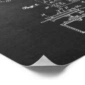 ウォータースキー特許#1ウォールアートレイクハウスデコール ポスター (角)