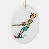 ウォータースキー セラミックオーナメント (右)