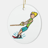 ウォータースキー セラミックオーナメント (左)