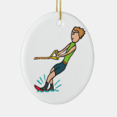 ウォータースキー セラミックオーナメント (右)