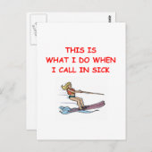 ウォータースキー ポストカード (正面/裏面)