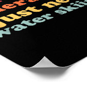 ウォータースキー 大好き！メンズ＆レディース向けウォータースキー ポスター (角)