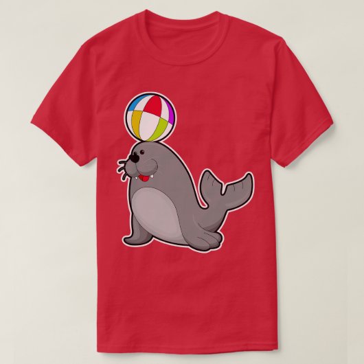 ウォータースポーツで水球を使用してシール Tシャツ (デザイン正面)