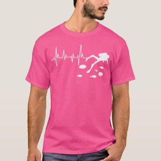 ウォータースポーツダイビングハートビートスキューバダイビング Tシャツ