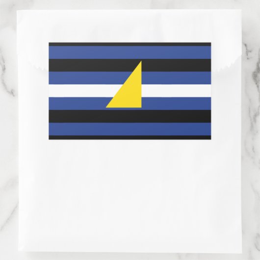 ウォータースポーツプライド旗 長方形シール (バッグ)