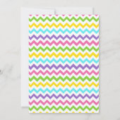 ウォータースライドの誕生日夏のパーティーピンクティール(緑がかった色)紫 招待状 (裏面)