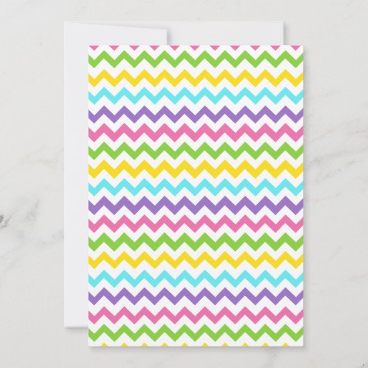 ウォータースライドの誕生日夏のパーティーピンクティール（緑がかった色）紫 招待状 (裏面)