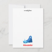 ウォータースライドキッズサマースプラッシュ誕生日 ノートカード (正面)