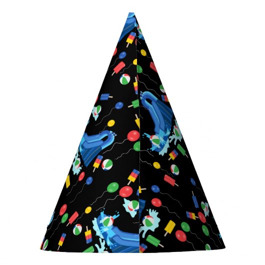 ウォータースライドキッズサマースプラッシュ誕生日 パーティーハット (裏面)