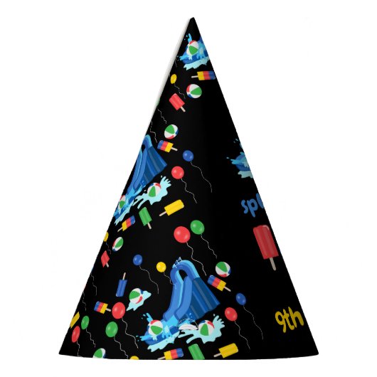 ウォータースライドキッズサマースプラッシュ誕生日 パーティーハット (左)