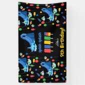 ウォータースライドキッズサマースプラッシュ誕生日 横断幕 (縦)