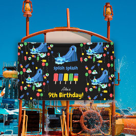 ウォータースライドキッズサマースプラッシュ誕生日 横断幕