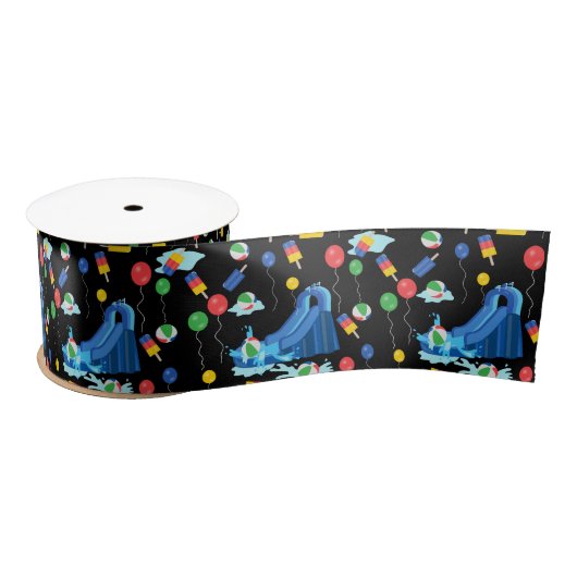 ウォータースライドキッズサマーボーイガールおもしろい サテンリボン (リール)