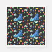 ウォータースライドキッズサマーボーイガールおもしろい スタンダードランチョンナプキン (正面)