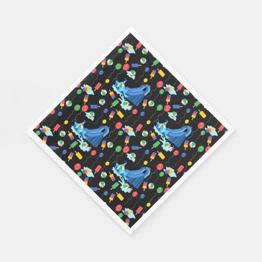 ウォータースライドキッズサマーボーイガールおもしろい スタンダードランチョンナプキン (角)