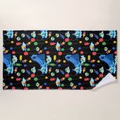 ウォータースライドキッズサマーボーイガールおもしろい ビーチタオル (正面)